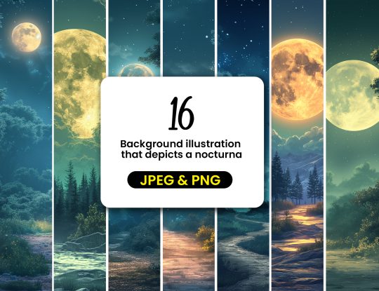 Background illustration that depicts a nocturne